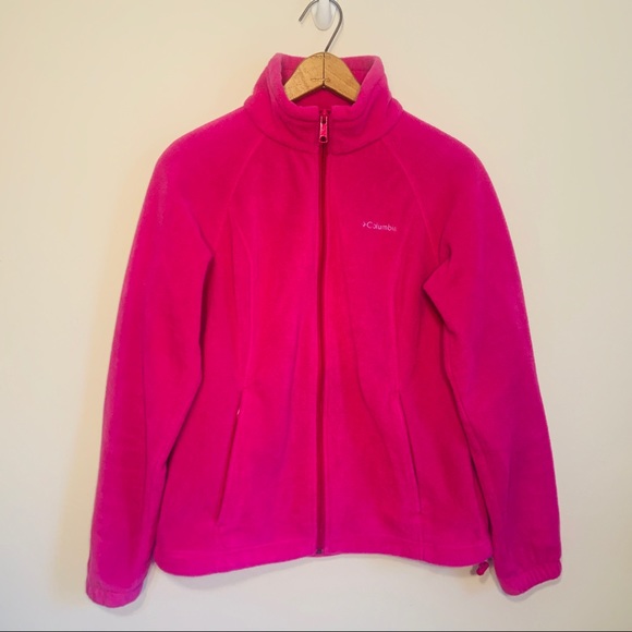 Columbia Jackets & Blazers - Columbia Medium Fuchsia Pink Zip-up Fleece